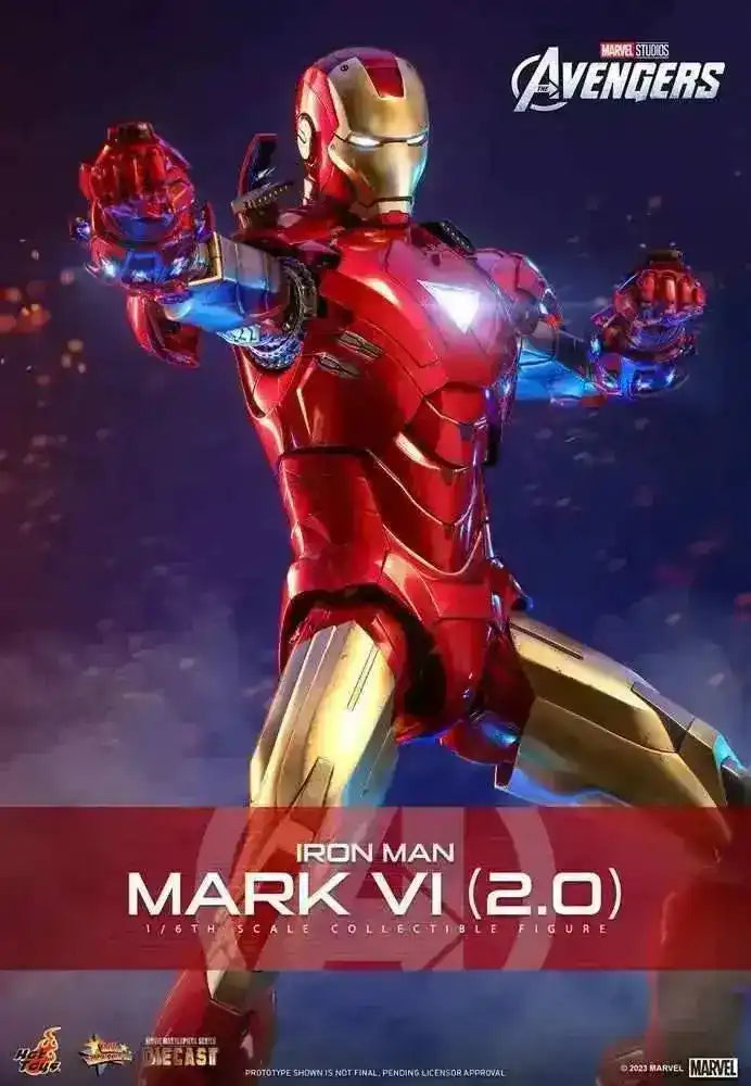 Marvel's The Av gers Movie Masterpiece Diecast 1/6 Iron Man Mark VI (2.0) 32 cm HOT TOYS - Smalltinytoystore