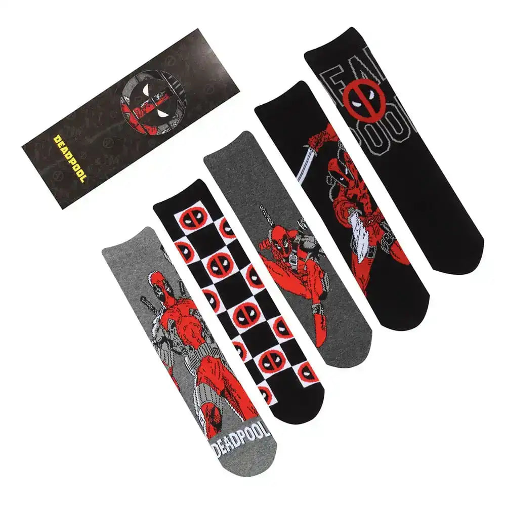 Marvel Socken 5er-Pack Deadpool S-M - Smalltinytoystore