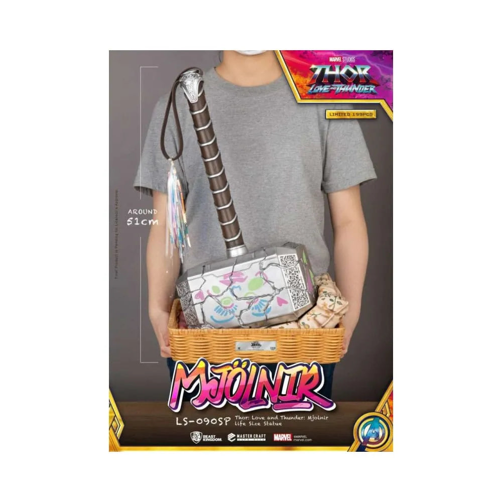Marvel: Thor Love and Thunder - Mjolnir Love Version 1:1 Scale Statue - Smalltinytoystore