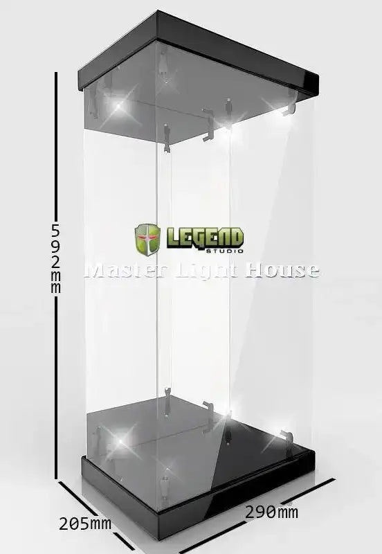 Master Light House Acryl Display Case mit Beleuchtung für 1/4 Actionfiguren (schwarz) - Smalltinytoystore
