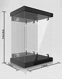 Master Light House Acryl Display Case mit Beleuchtung für 1/6 Actionfiguren (schwarz) - Smalltinytoystore