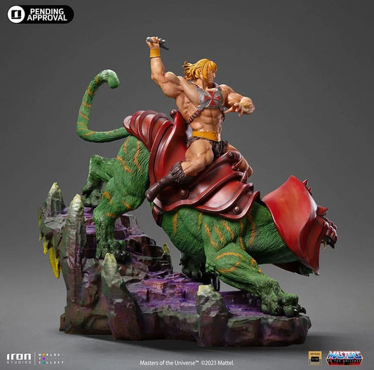 Masters of the Universe Deluxe Art Scale Statue 1/10 He-man and Battle Cat 31 cm - Smalltinytoystore