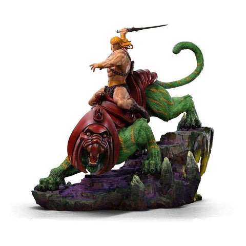 Masters of the Universe Deluxe Art Scale Statue 1/10 He-man and Battle Cat 31 cm - Smalltinytoystore