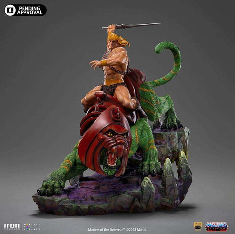 Masters of the Universe Deluxe Art Scale Statue 1/10 He-man and Battle Cat 31 cm - Smalltinytoystore