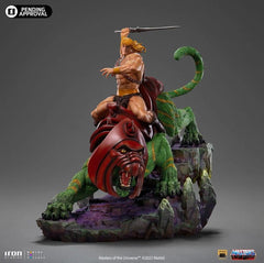 Masters of the Universe Deluxe Art Scale Statue 1/10 He-man and Battle Cat 31 cm - Smalltinytoystore