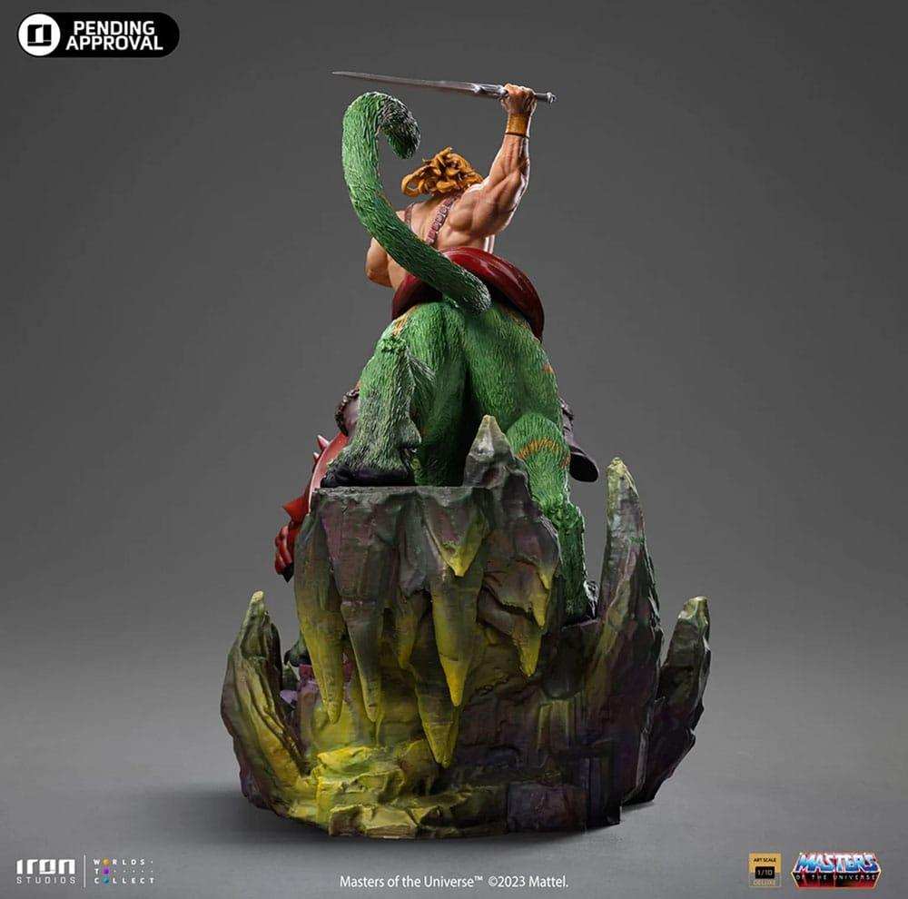 Masters of the Universe Deluxe Art Scale Statue 1/10 He-man and Battle Cat 31 cm - Smalltinytoystore