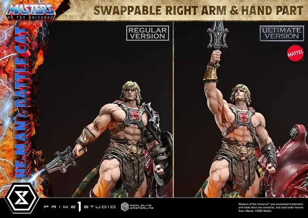 Masters of the Universe Real Elite Masterline Series Statue 1/4 He-Man & Battle Cat Ultimate Version 86 cm