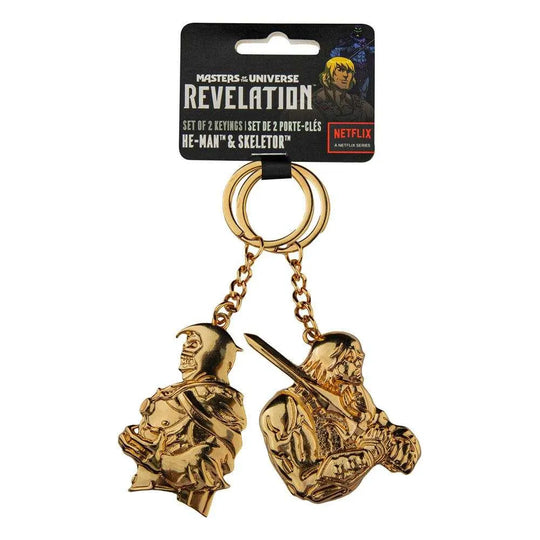 Masters of the Universe - Revelation: Metall Schlüsselanhänger 2er-Pack He Man & Skeletor - Smalltinytoystore