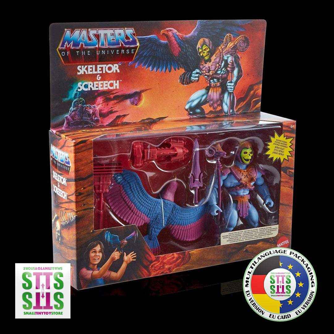 Masters of the Universe SKELETOR & SCREEECH Two Pack EU CARD Origins - Smalltinytoystore