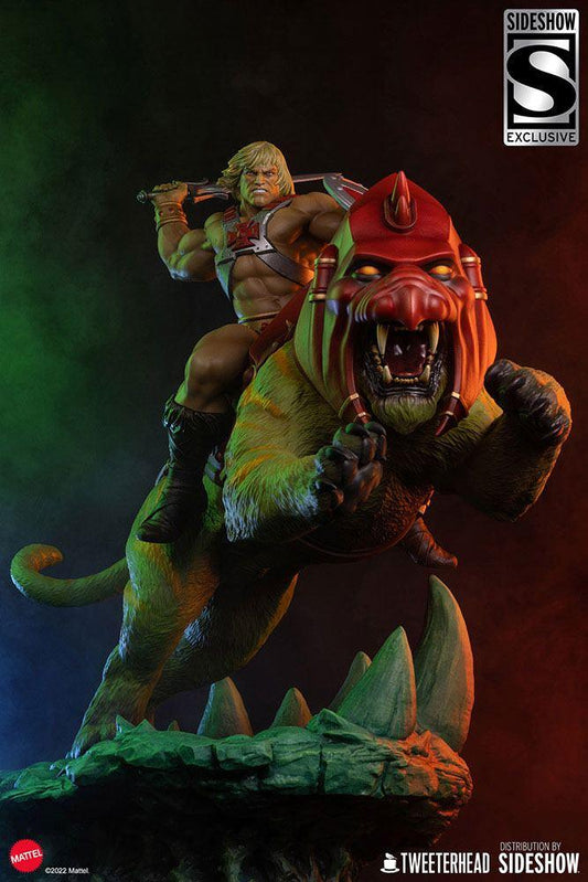 Masters of the Universe Statue He-Man and Battle Cat Classic Deluxe 59 cm - Smalltinytoystore
