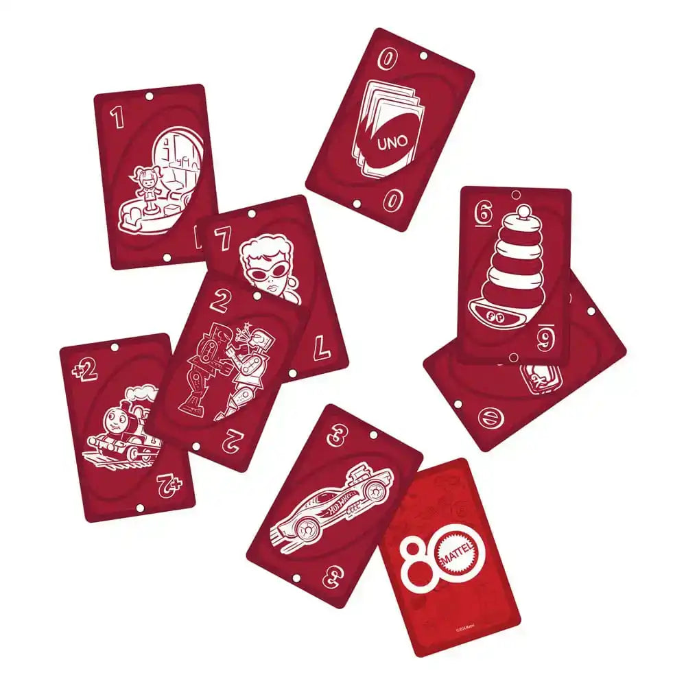 Mattel 80th Anniversary UNO Kartenspiel Ruby Red - Smalltinytoystore