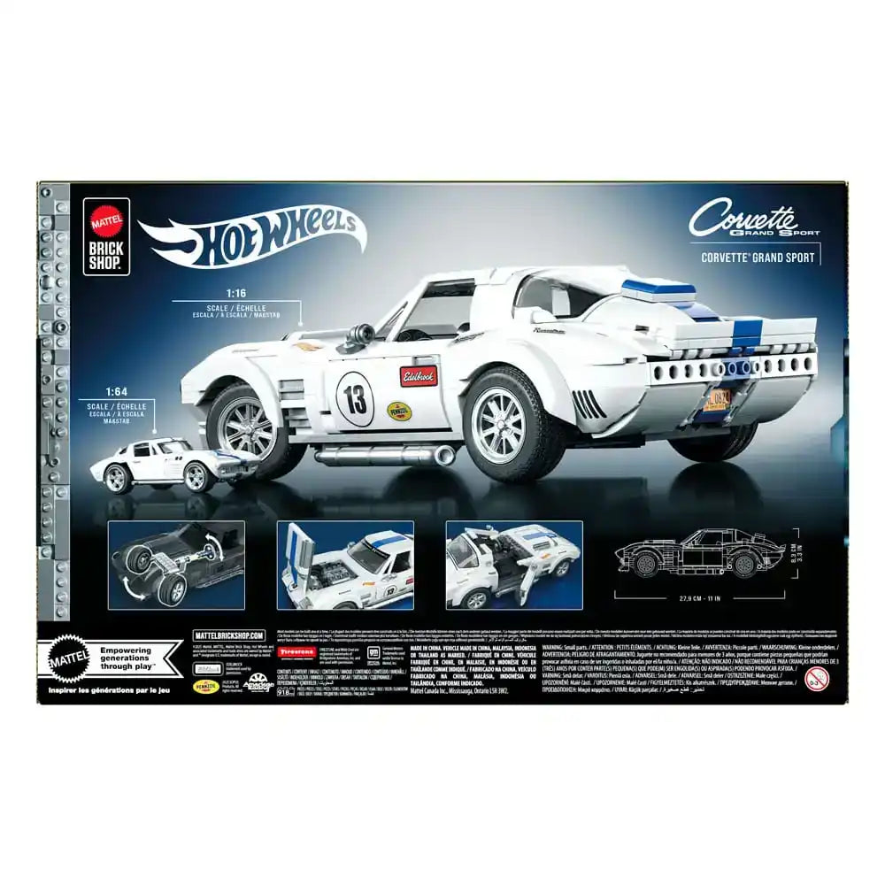 Mattel Brick Shop Hot Wheels Elite Series Bauset 1/16 Corvette Grand Sport - Smalltinytoystore