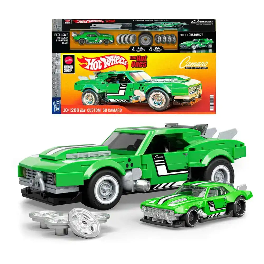 Mattel Brick Shop Hot Wheels Speed Series Bauset 1/32 Custom '68 Camaro - Smalltinytoystore