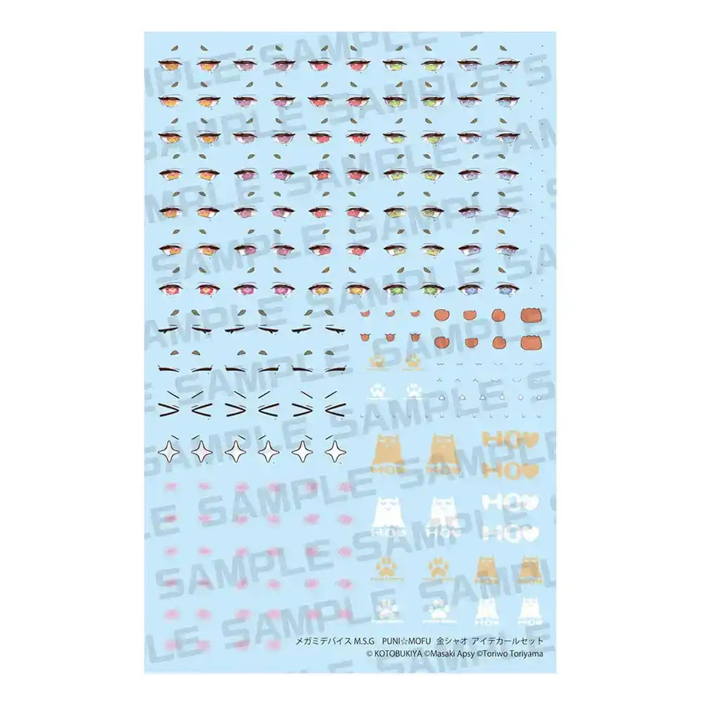 Megami Device M.S.G. Zubehör-Set für Plastic Model Kits 1/1 Puni Mofu Kin Xiao Eye Decal Set