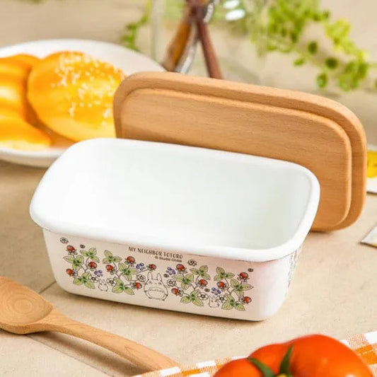 Mein Nachbar Totoro Butterdose mit Holzdeckel Soot Sprites 500 ml - Smalltinytoystore