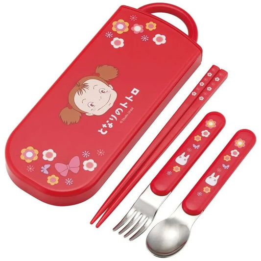 Mein Nachbar Totoro Essstäbchen & Löffel & Gabel Set Mei Red - Smalltinytoystore