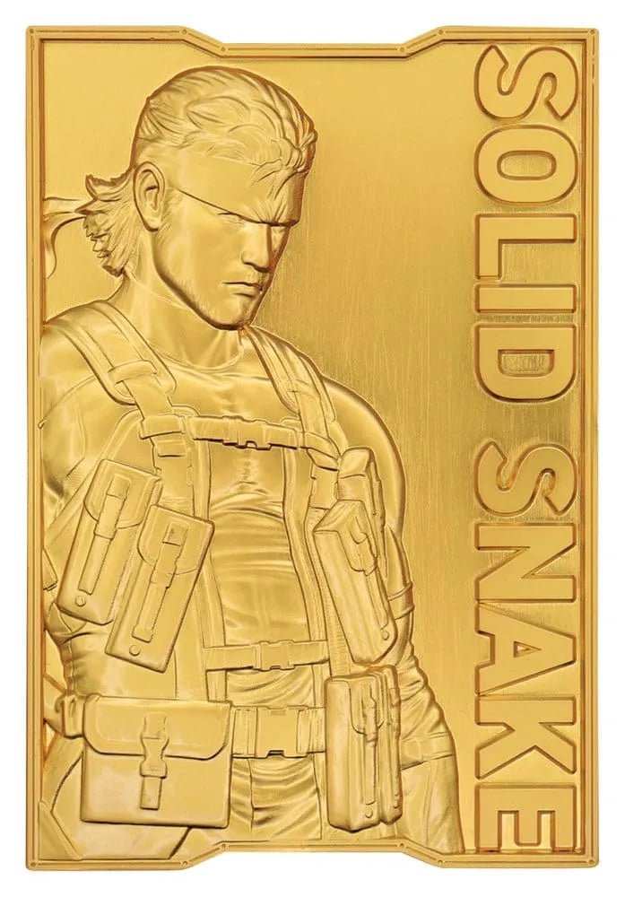 Metal Gear Solid 2 Metallbarren Snake 24k Gold Plated Limited Edition