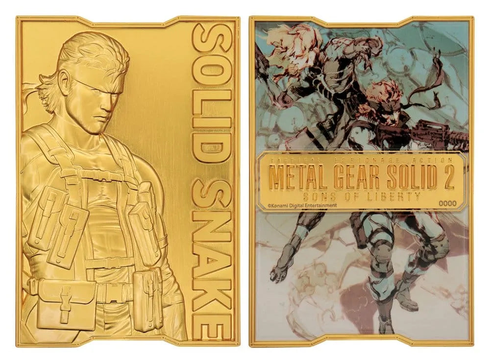 Metal Gear Solid 2 Metallbarren Snake 24k Gold Plated Limited Edition