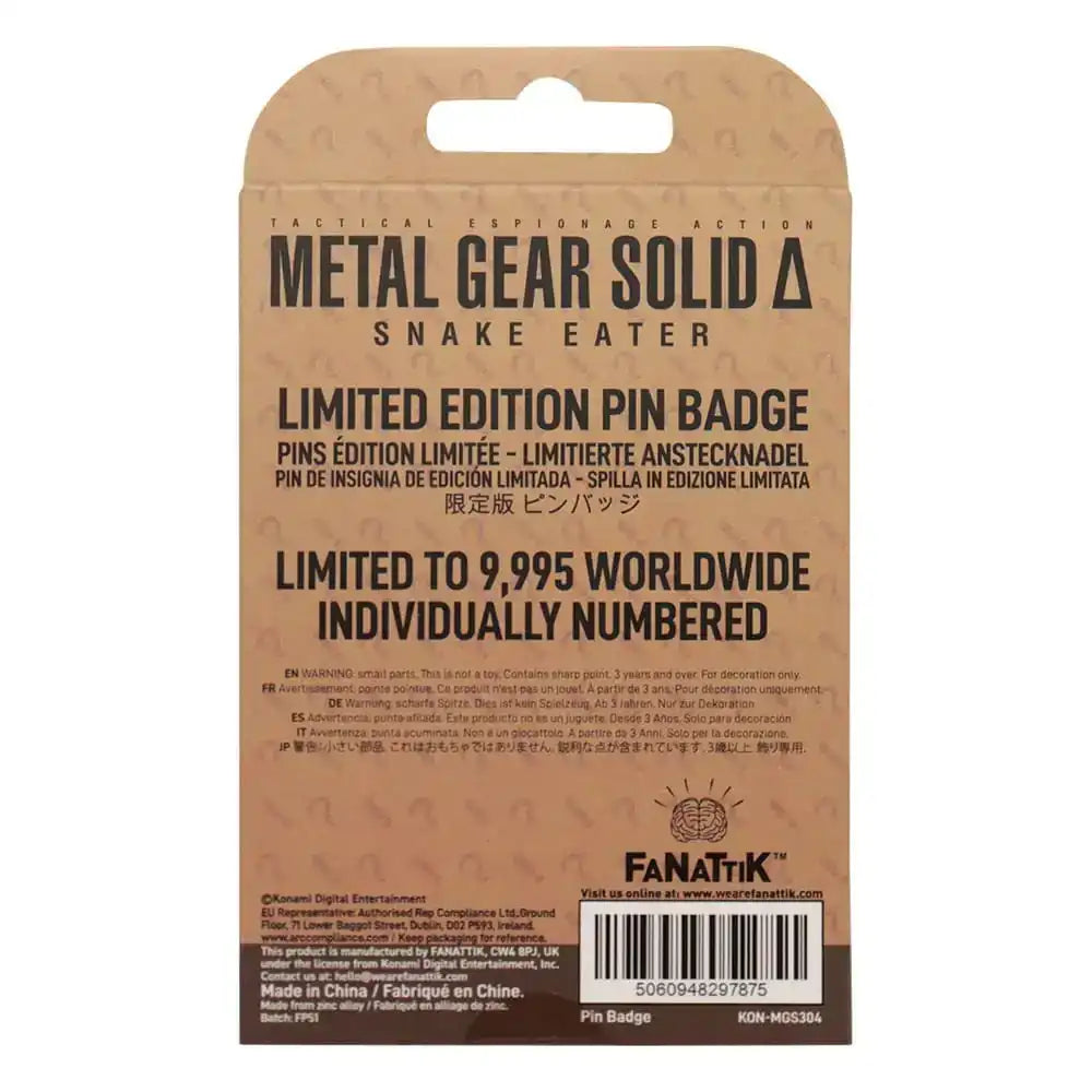 Metal Gear Solid Delta Ansteck-Pin Fox Limited Edition