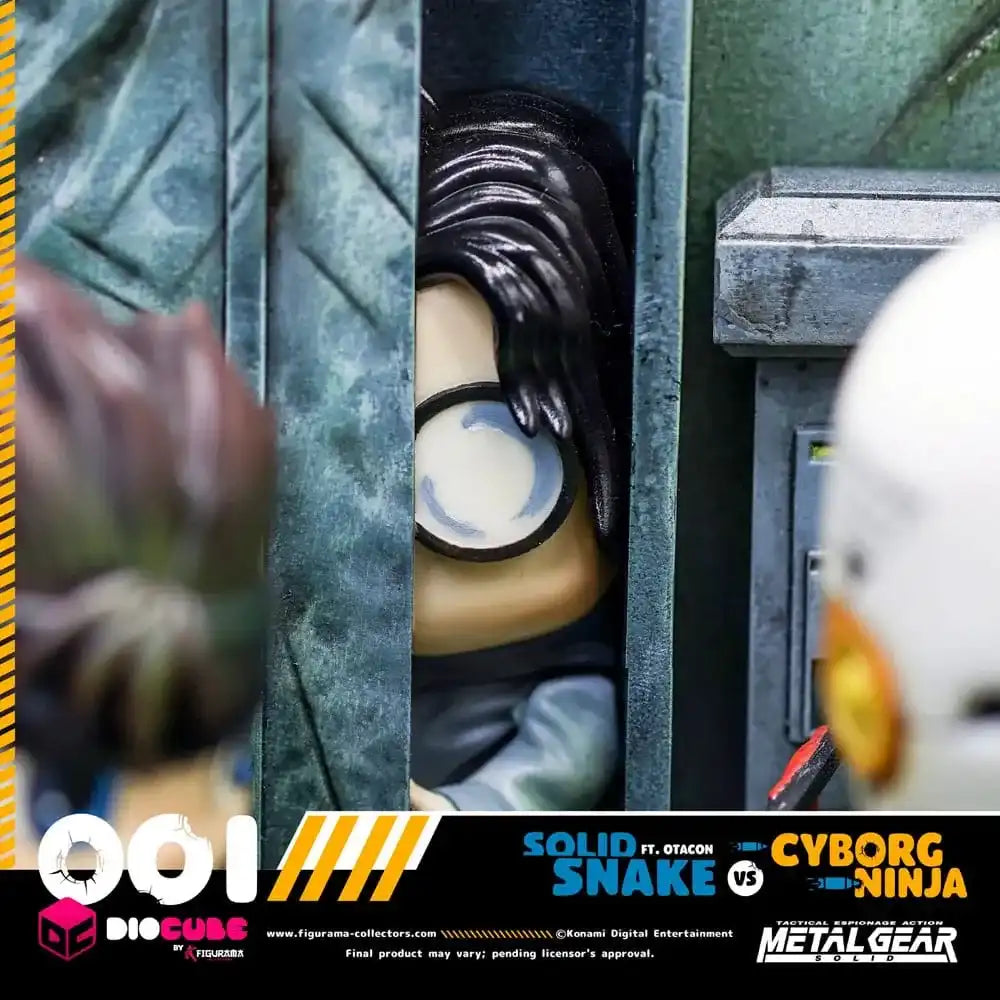 Metal Gear Solid DioCube PVC Diorama Solid Snake Vs Cyborg Ninja Ft Otacon 15 cm - Smalltinytoystore