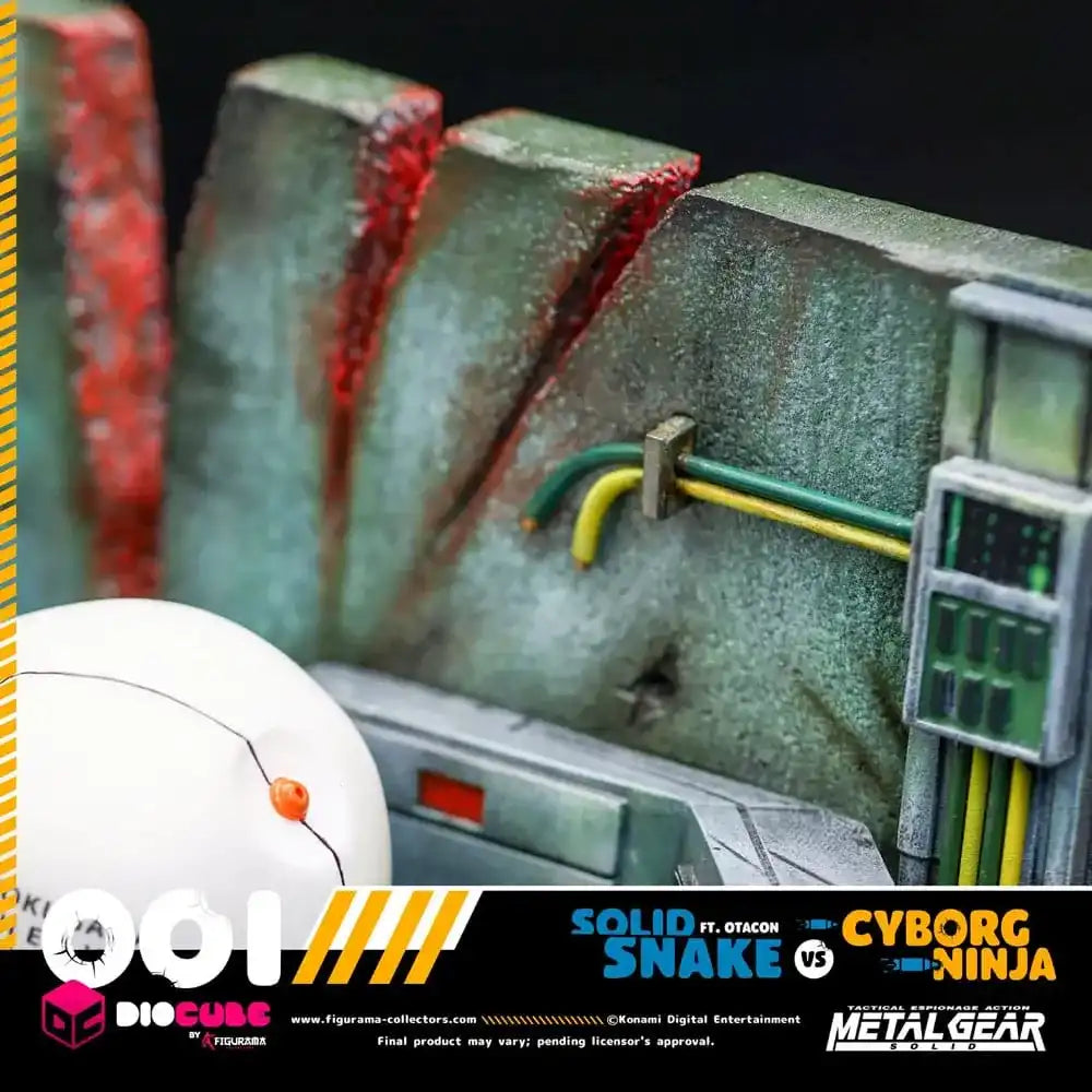 Metal Gear Solid DioCube PVC Diorama Solid Snake Vs Cyborg Ninja Ft Otacon 15 cm - Smalltinytoystore