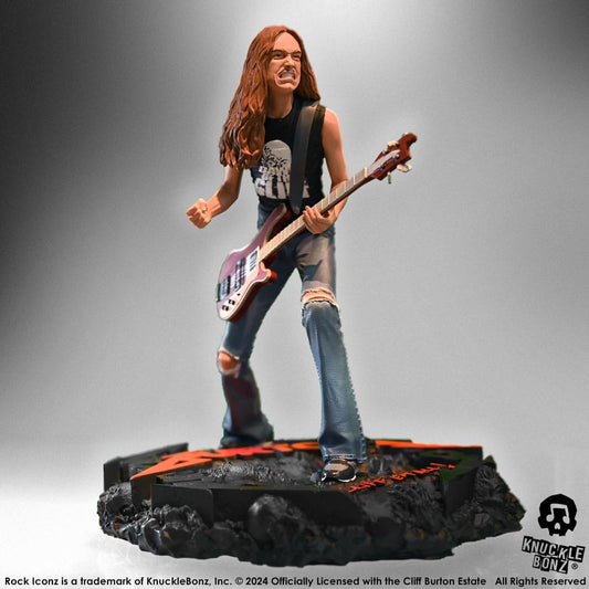 Metallica Rock Iconz Statue Cliff Burton II 22 cm - Smalltinytoystore