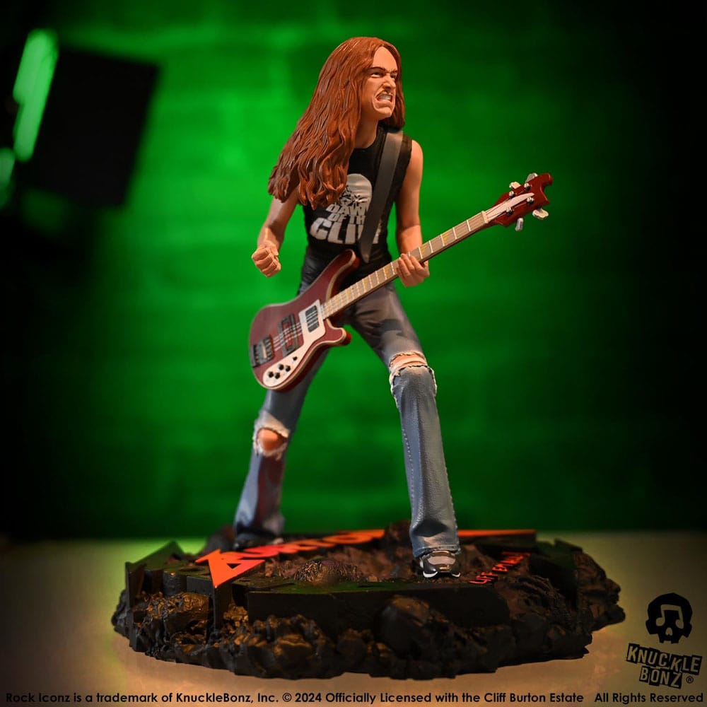 Metallica Rock Iconz Statue Cliff Burton II 22 cm - Smalltinytoystore