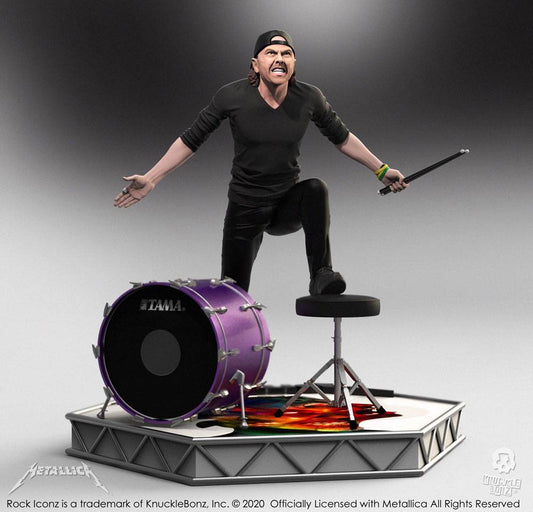 Metallica Rock Iconz Statue Lars Ulrich Limited Edition 22 cm - Smalltinytoystore