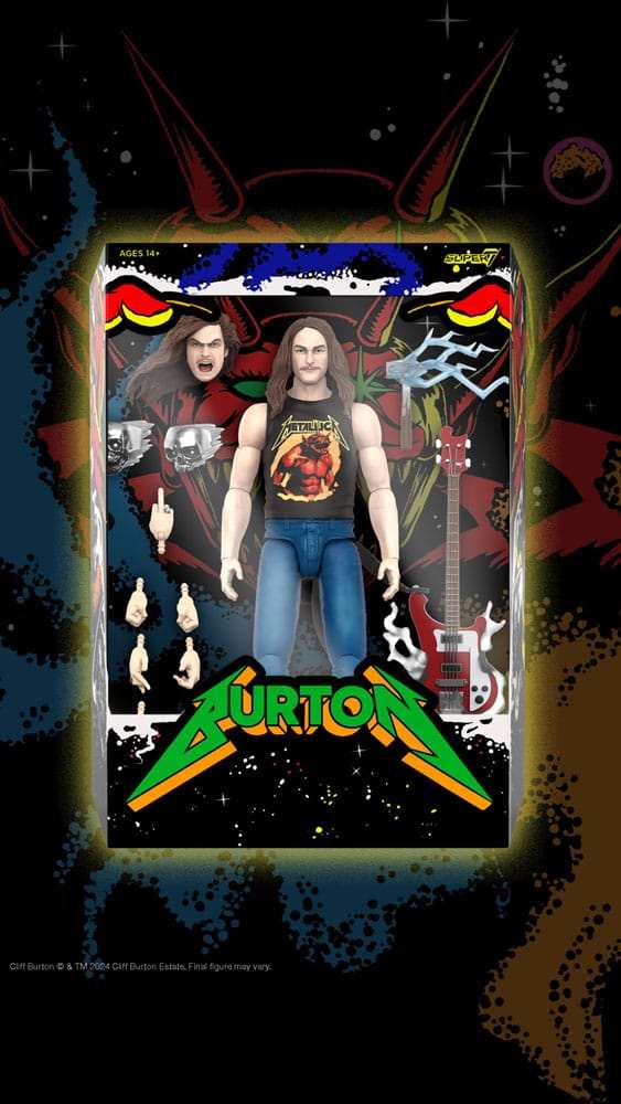 Metallica Ultimates Actionfigur Wave 2 Cliff Burton 18 cm - Smalltinytoystore