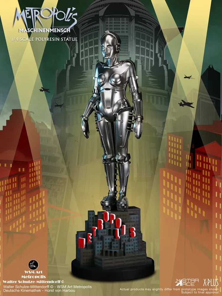 Metropolis Statue 1/4 Maschinenmensch Silver 40 cm - Smalltinytoystore