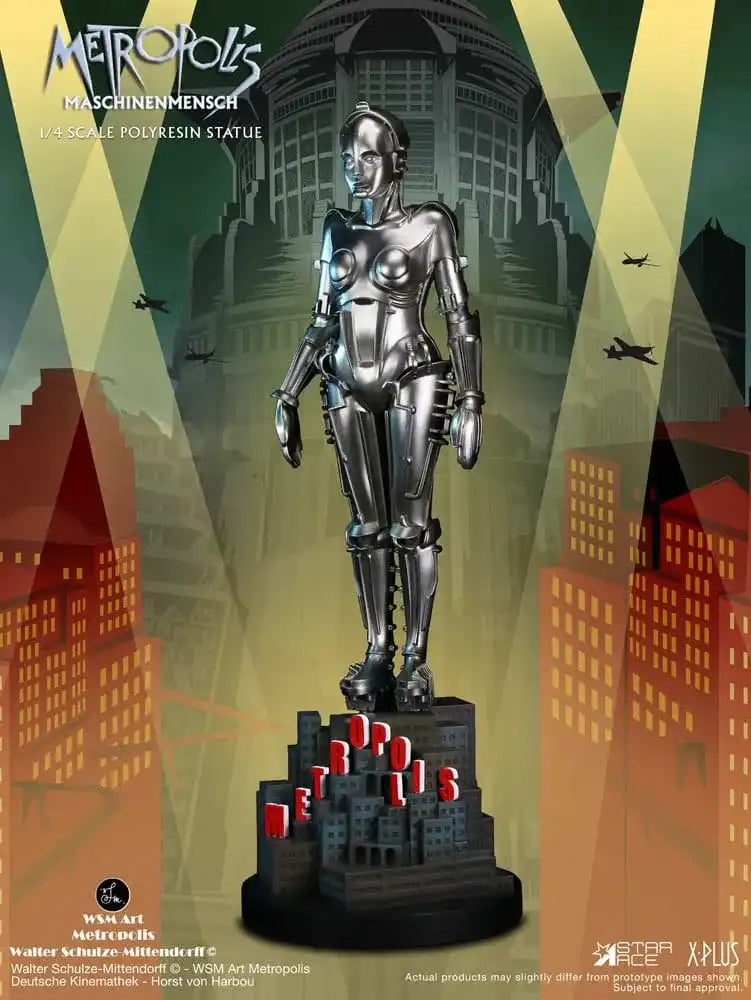 Metropolis Statue 1/4 Maschinenmensch Silver 40 cm - Smalltinytoystore