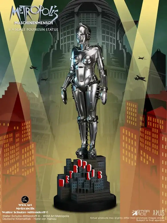 Metropolis Statue 1/4 Maschinenmensch Silver 40 cm - Smalltinytoystore