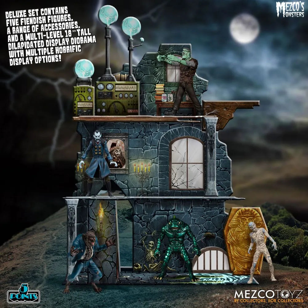 Mezco's Monsters 5 Points Actionfiguren Tower of Fear Deluxe Box Set 9 cm - Smalltinytoystore