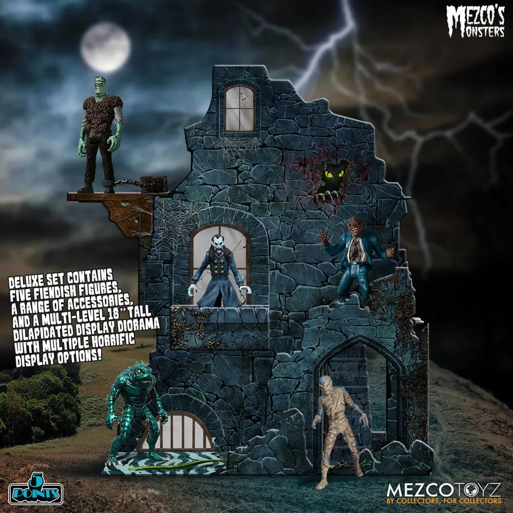 Mezco's Monsters 5 Points Actionfiguren Tower of Fear Deluxe Box Set 9 cm - Smalltinytoystore