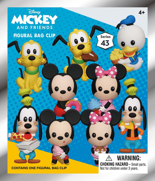Mickey & Friends 3D PVC-Taschenanhänger Mickey & Friends with Food Series 43 Display (24) - Smalltinytoystore