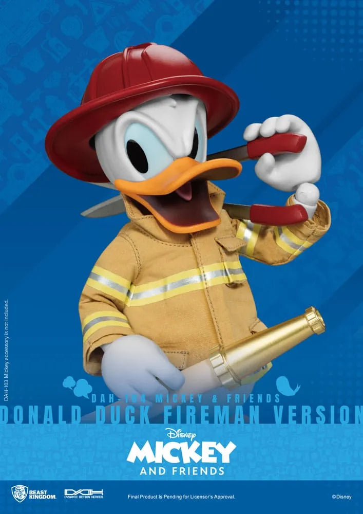 Mickey & Friends Dynamic 8ction Heroes Actionfigur 1/9 Donald Duck Fireman Ver. 24 cm - Smalltinytoystore