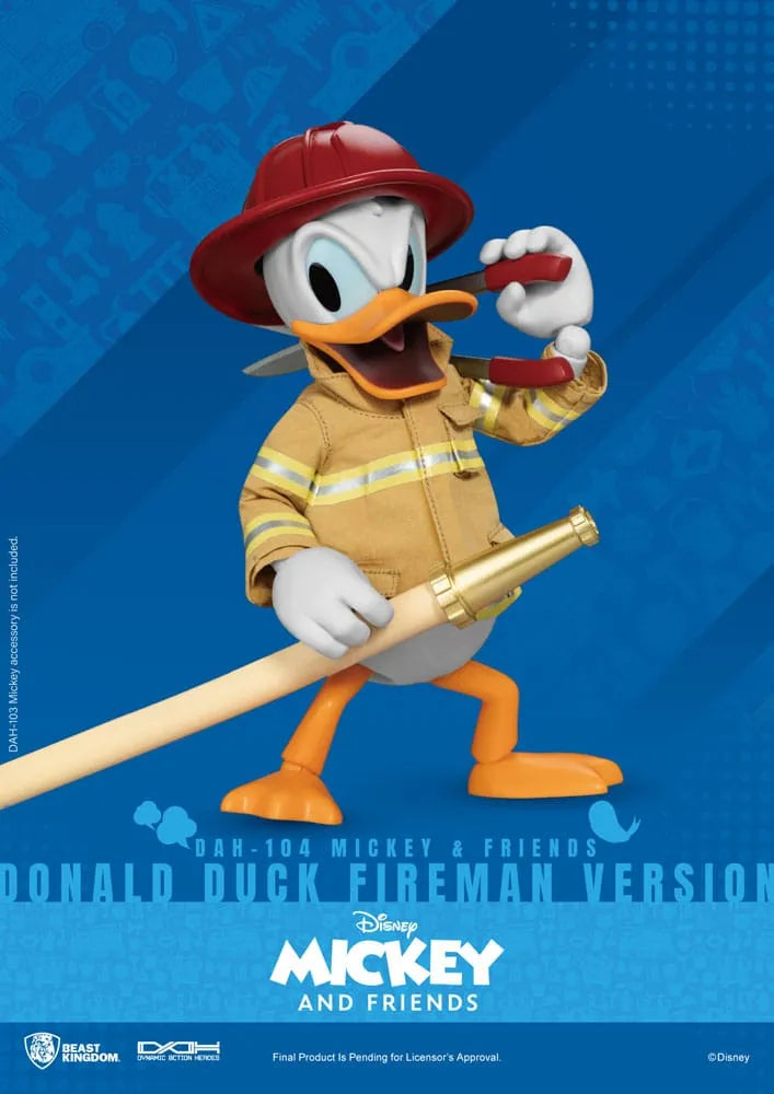 Mickey & Friends Dynamic 8ction Heroes Actionfigur 1/9 Donald Duck Fireman Ver. 24 cm - Smalltinytoystore