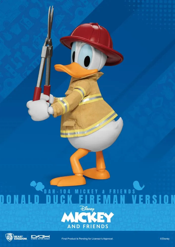Mickey & Friends Dynamic 8ction Heroes Actionfigur 1/9 Donald Duck Fireman Ver. 24 cm - Smalltinytoystore