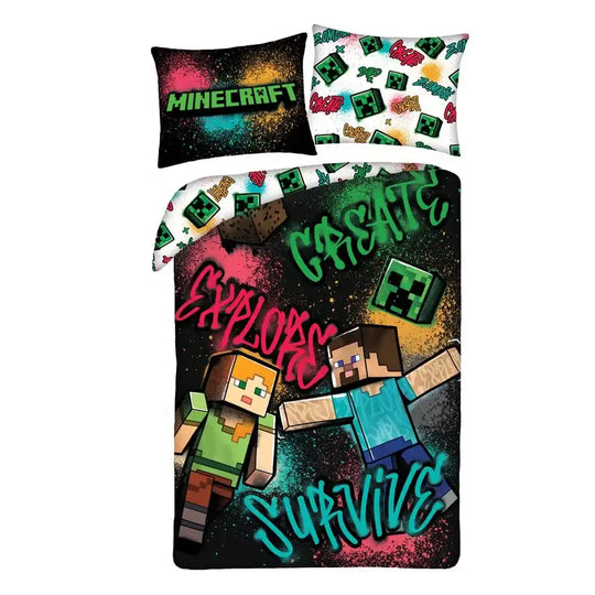 Minecraft Bettwäsche Ver. 6 140 x 200 cm / 70 x 90 cm - Smalltinytoystore