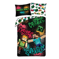 Minecraft Bettwäsche Ver. 6 140 x 200 cm / 70 x 90 cm - Smalltinytoystore
