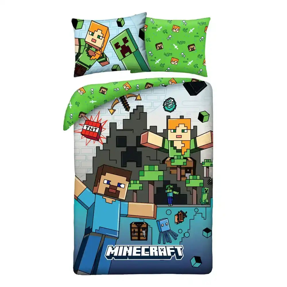 Minecraft Bettwäsche Ver. 7 140 x 200 cm / 70 x 90 cm