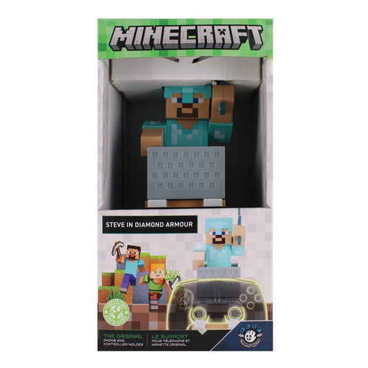 Minecraft Cable Guys Lade-Halter Steve in Diamond Armour 22cm - Smalltinytoystore