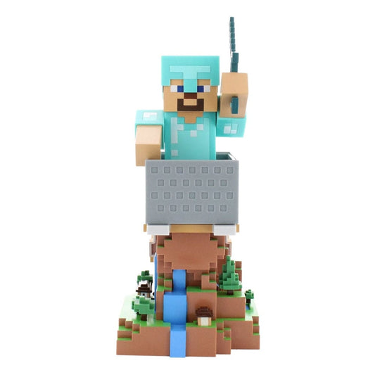 Minecraft Cable Guys Lade-Halter Steve in Diamond Armour 22cm - Smalltinytoystore