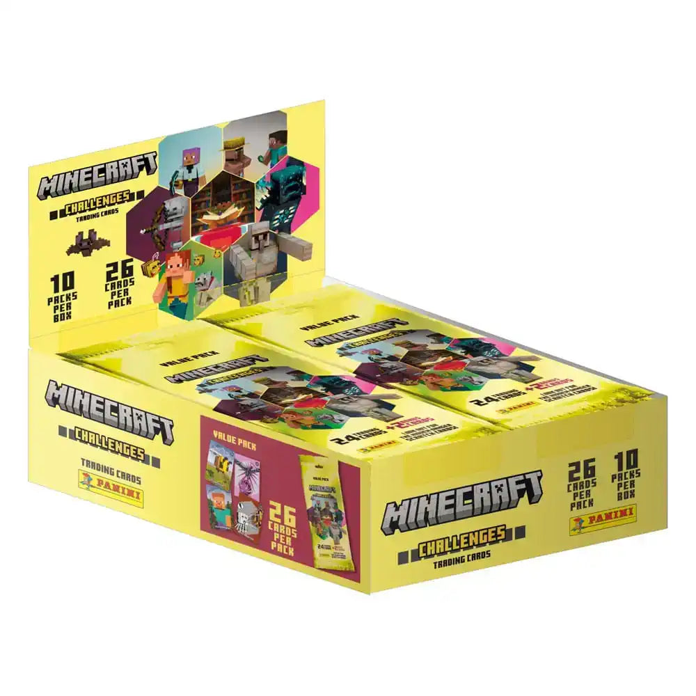 Minecraft - Challenges Trading Cards Fat Packs Display (10) - Smalltinytoystore