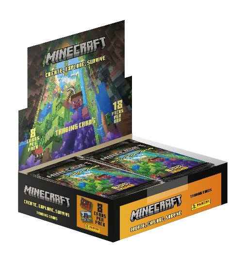 Minecraft - Create, Explore, Survive Trading Cards Flow Packs Display (18) *Deutsche Version* - Smalltinytoystore