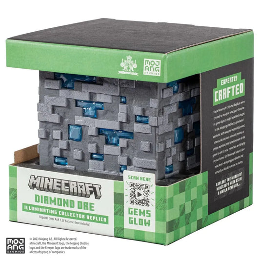 Minecraft Replik Illuminating Diamond Ore Cube 10 cm - Smalltinytoystore
