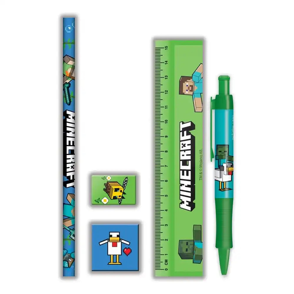 Minecraft Schreibset 5-teilig - Smalltinytoystore