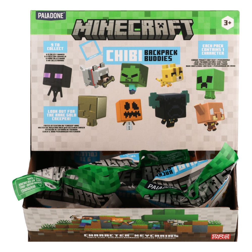 Minecraft Taschenanhänger Backpack Buddies Mystery Bags Series 3 Display (24) - Smalltinytoystore