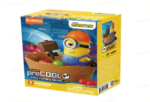 Minions Blokees PreCool Jelly Factory Series 1 Plastic Model Kit 03 Stuart the Jelly maker - Smalltinytoystore