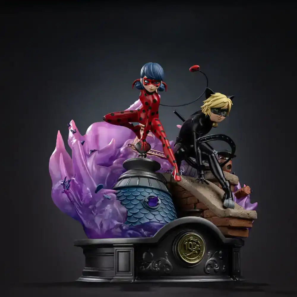 Miraculous Deluxe Art Scale Statue 1/10 Lady Bug and Cat Noir Signed Edition 23 cm